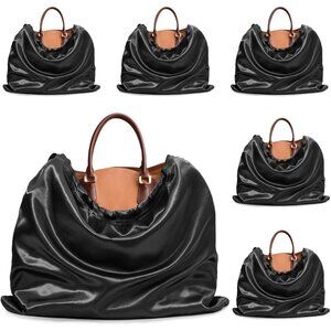 PURSE DUSTCOVERS - BLACK HEAVY SATIN - 15 X 20 INCHES - SET OF 3